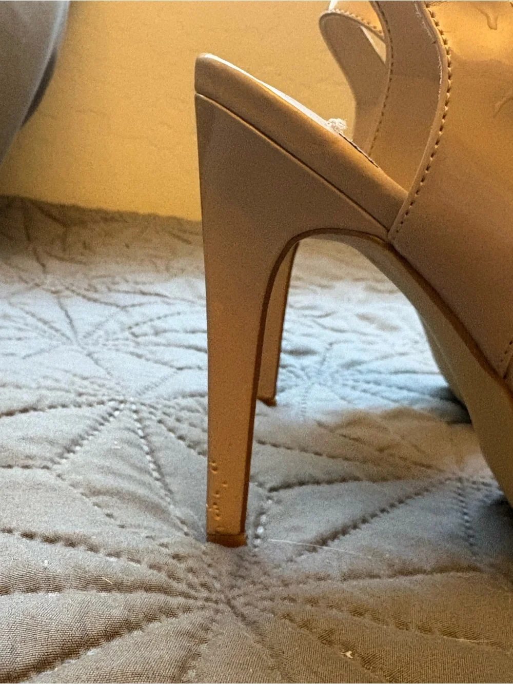 Steve Madden Nude Tan High Heel Ankle Strap Sandals - Picture 4 of 4